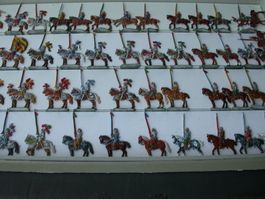 Zinnfiguren: Ritter und Reisige um 1500 (20 mm Figuren)