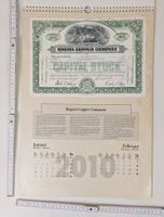 Historischer Wandkalender 2010,  mit originalen Wertpapieren