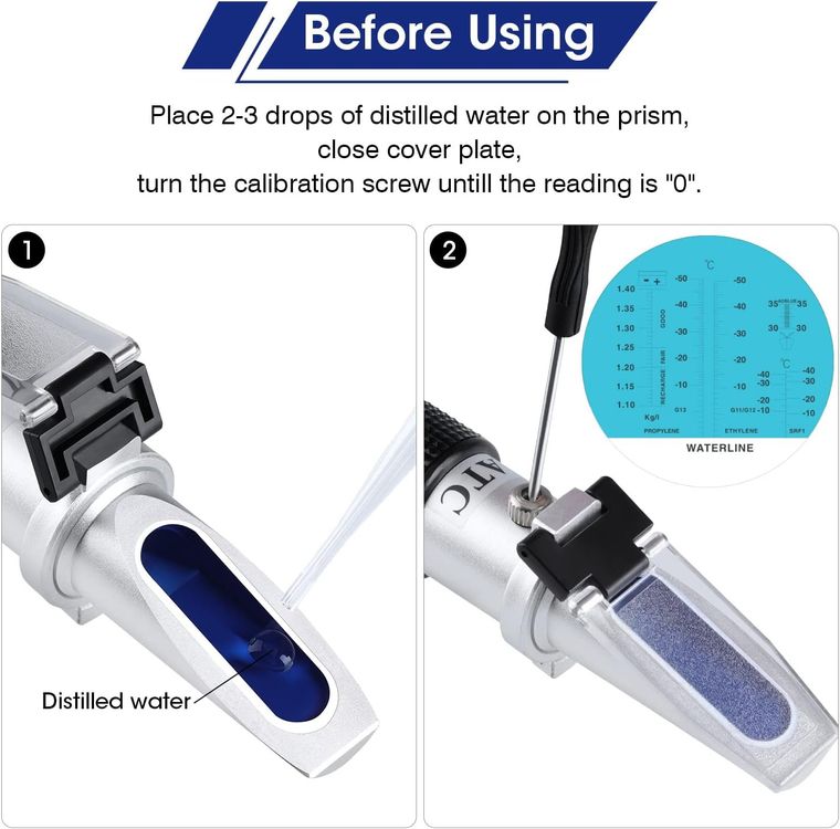 Rierousy 4-In-1 Frostschutz Refraktometer, Kühlwasser Messgerät - Foto 12