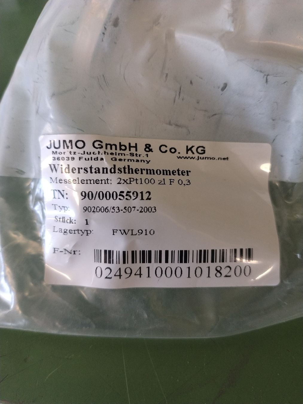 Sanitär: PT100 – Neu und originalverpackt aus Brüttisellen von Grorbas 1