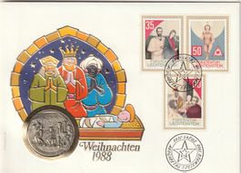 FL Numisbrief Weihnachten 1988