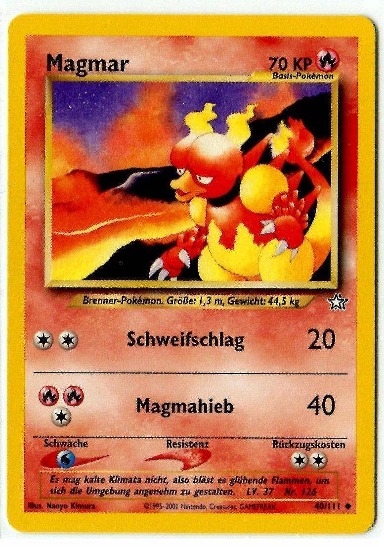 Pokémon Sammelbilder & Trading cards: Magmar Neo Genesis 40/111 Deutsch Mint – Neu (gemäss Beschreibung) aus Dornach von Deco89