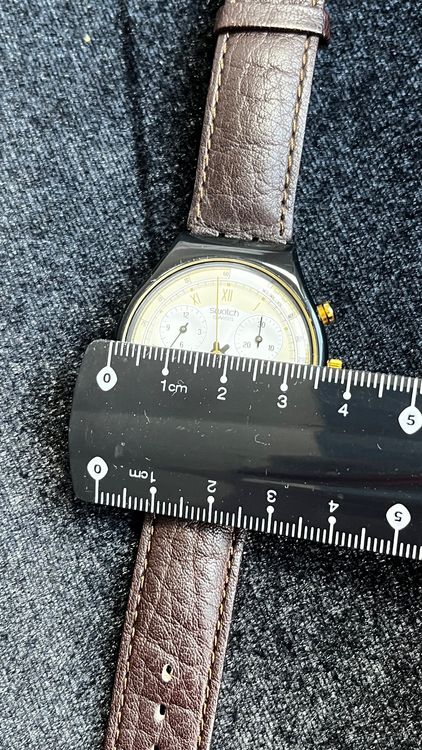 Swatch Orologi: Swatch  Uhr Chronograph  Lederband – Usato da Grenchen venduto da chththl 6