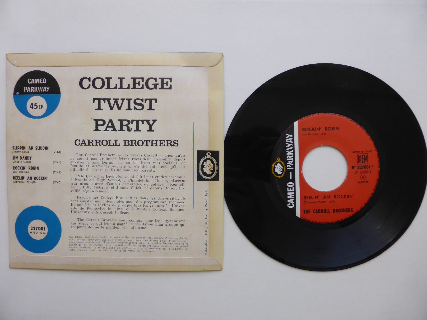 Dischi in vinile: VINYL SINGLE  EP  THE CARROLL BROTHERS – Usato da Küssnacht am Rigi venduto da Mondkinder 1