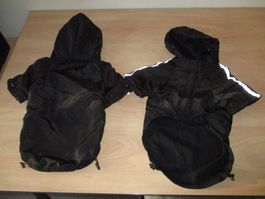 Hunde Regenmantel ungefüttert Schwarz Rückenlänge 42cm