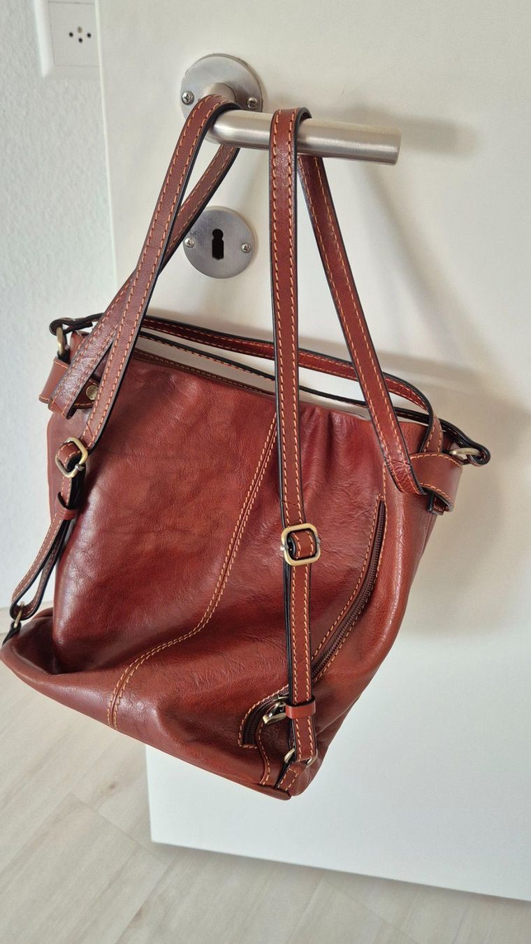 Borse da donna: Damen Lederhandtasche neu – Nuovo (secondo la descrizione) da Kilchberg ZH venduto da logn 3