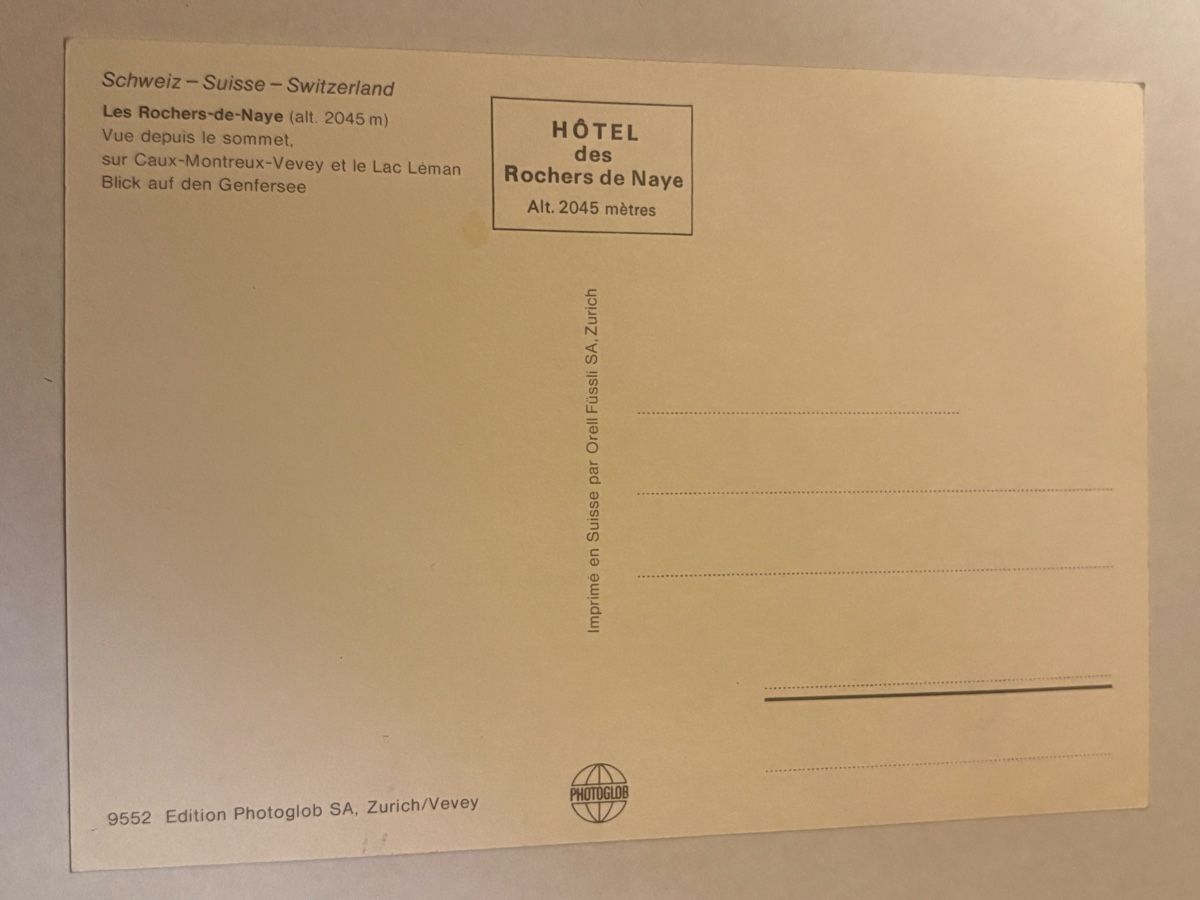 Cartoline postali: AK von Les Roches de Naye – Usato da Rümlang venduto da Kartenpost1 1