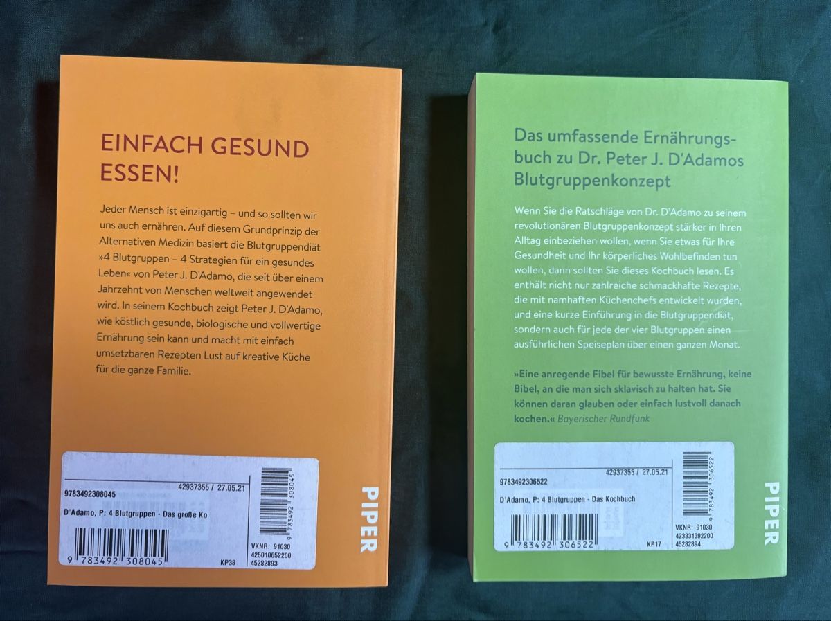 Livres: 2 Bücher, 4 Blutgruppen – Neuf (Voir description) à Thürnen par Lilie37 1
