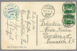 1912, 0 LUZERN-FLÜELEN-SCHIFF + HÔTEL TELLSPLATTE BLAU