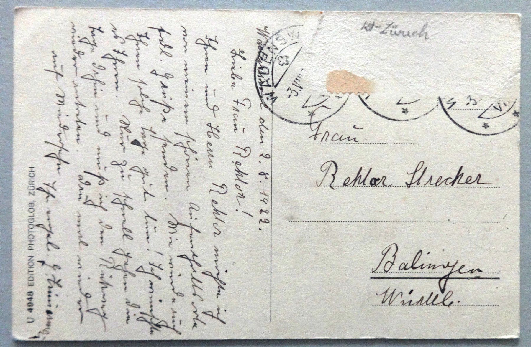 Cartoline postali: Wädenswil - Landungssteg – Difettoso da Fétigny venduto da Billy2miny 1