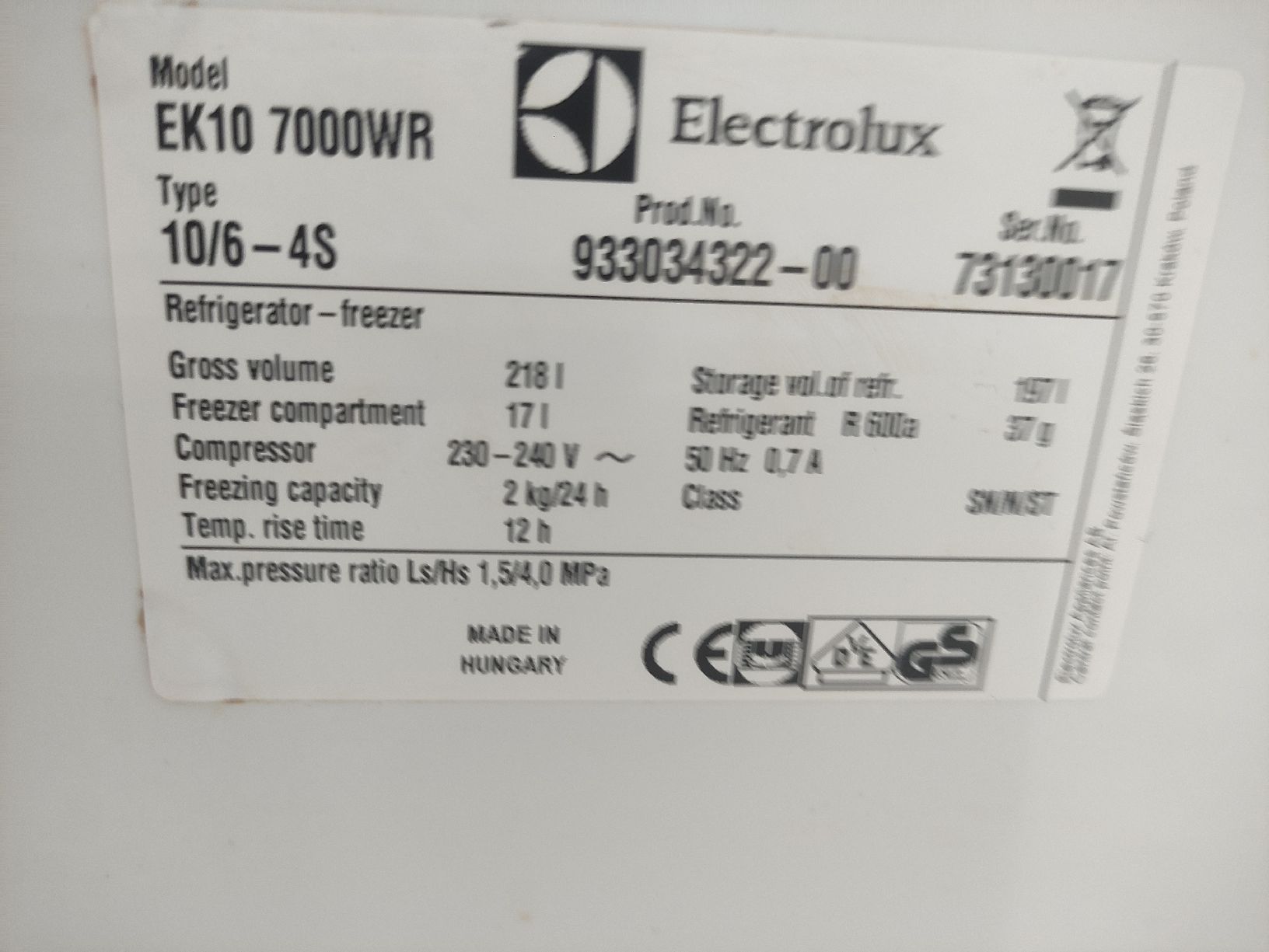 Kühlschrank: Kühlschrank Electrolux  – Gebraucht aus Eschenz von woniek 4