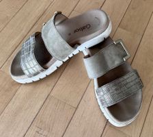 Damen Sommerschuhe Leder Pantolette Gabor / Gr 37