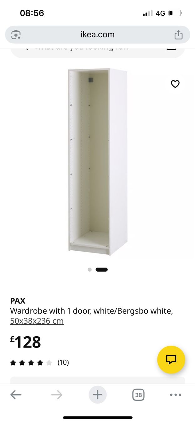 Ikea Armadi: Ikea PAX Wardrobe Cabinet - White, great Condition – Usato da Zürich venduto da mai_sxv7 7