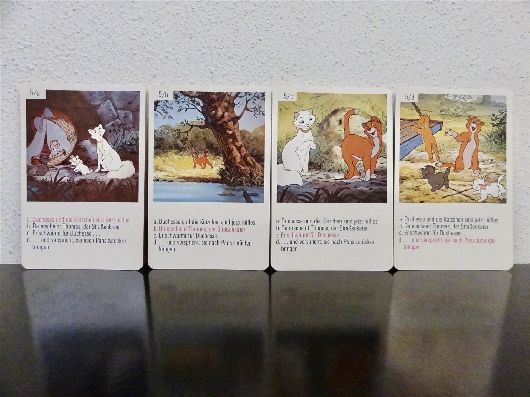 Disney Spiele: schönes altes Quartett ARISTOCATS DISNEY – Gebraucht aus Kerzers von wisaundso 6