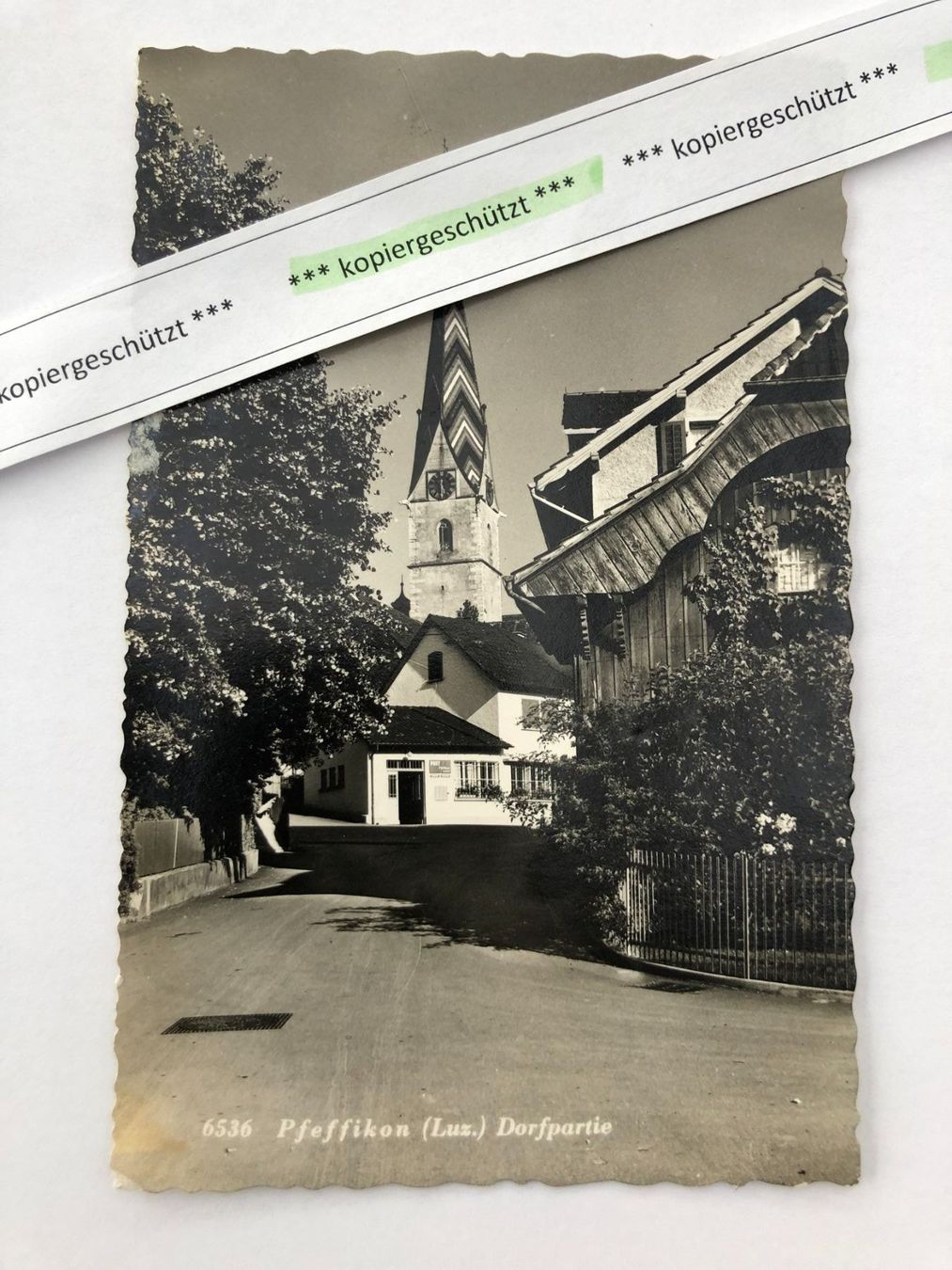 Ansichtskarten: Pfeffikon LU mit Kirche, alt uns schön AK – Gebraucht aus Hefenhofen von Bierinder