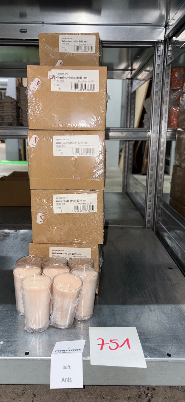 Candele: 751 Posten Wellnesskerzen "Durft Anis" aus Liquidation – Nuovo (secondo la descrizione) da Derendingen venduto da Meisterstuecke