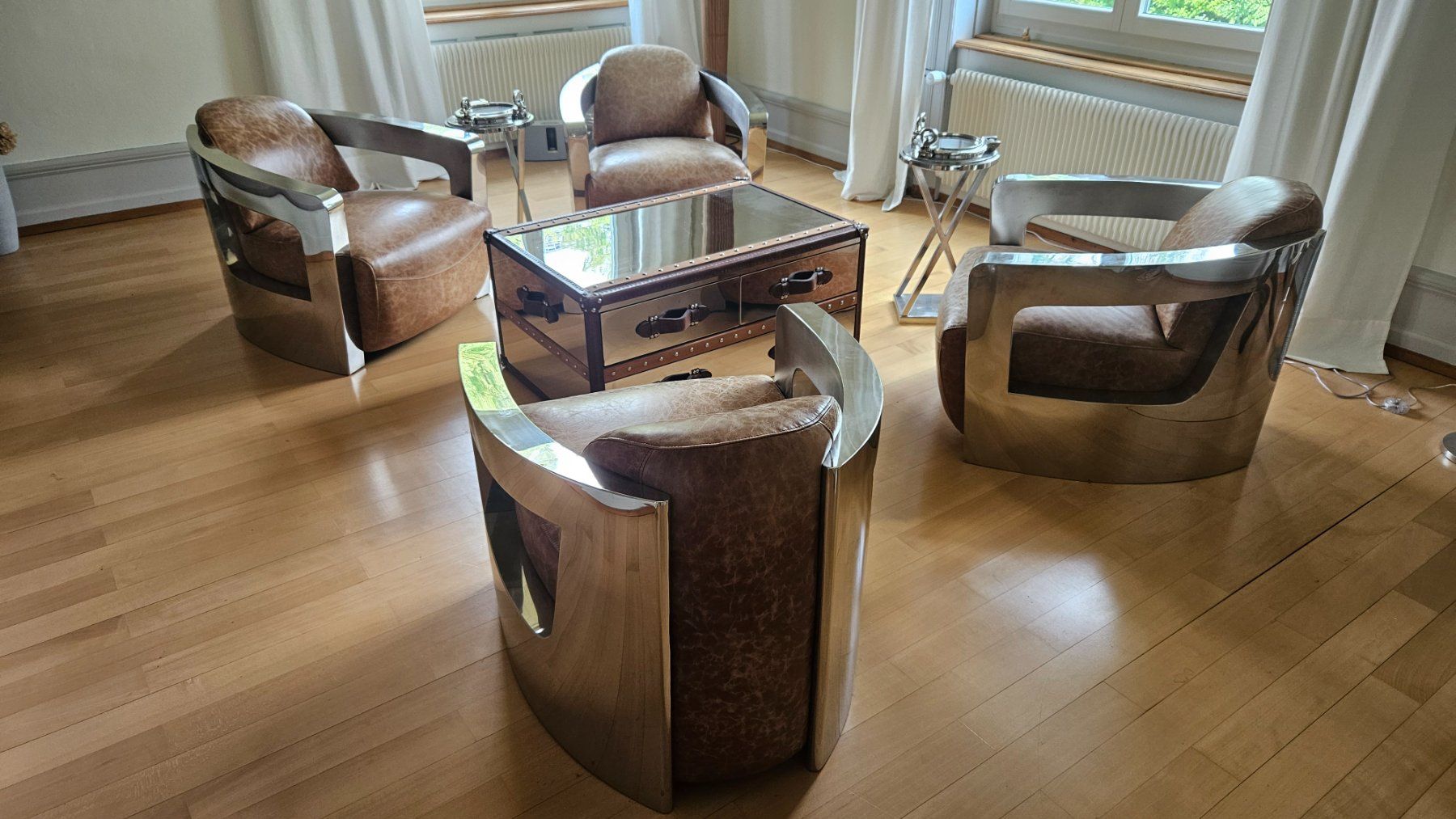 Poltrone: Timothy Oulton Aviator Set mit Mars Sessel – Usato da Hermetschwil-Staffeln venduto da Stutz_Patrick