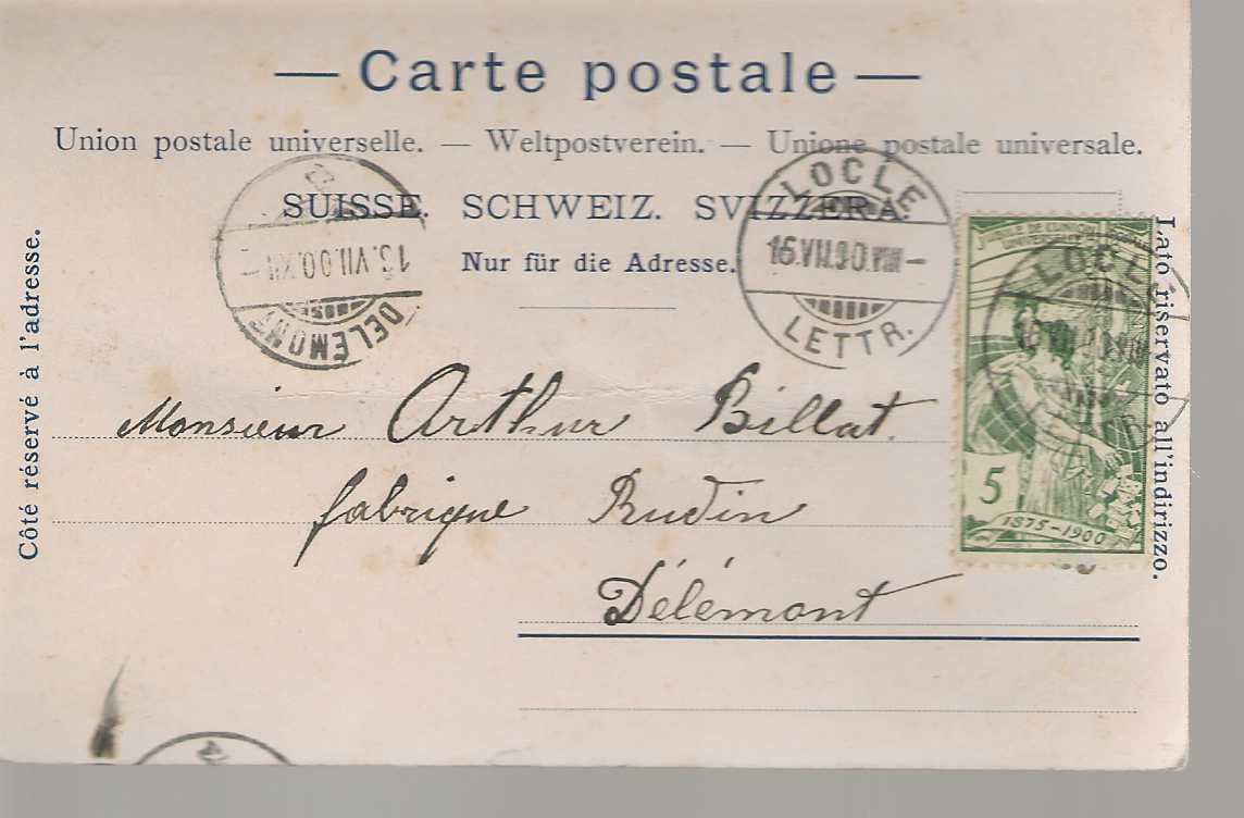 Cartoline postali: carte postale Le Locle – Usato da Sorvilier venduto da carose01 1