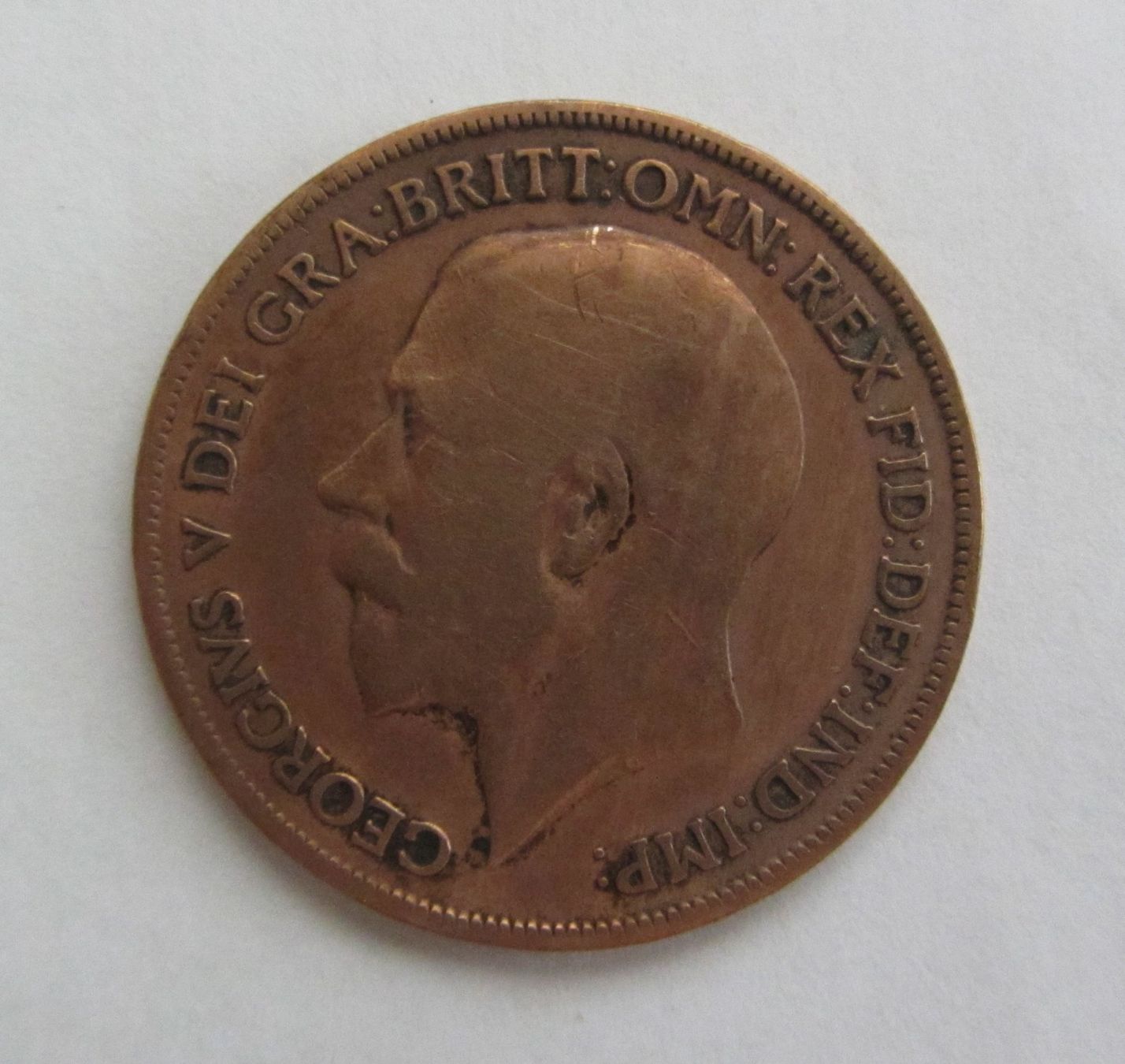 Alle Münzen: UK One Penny Grossbretannien 1920, Bronce – Gebraucht aus Malters von moc_z8d9 1