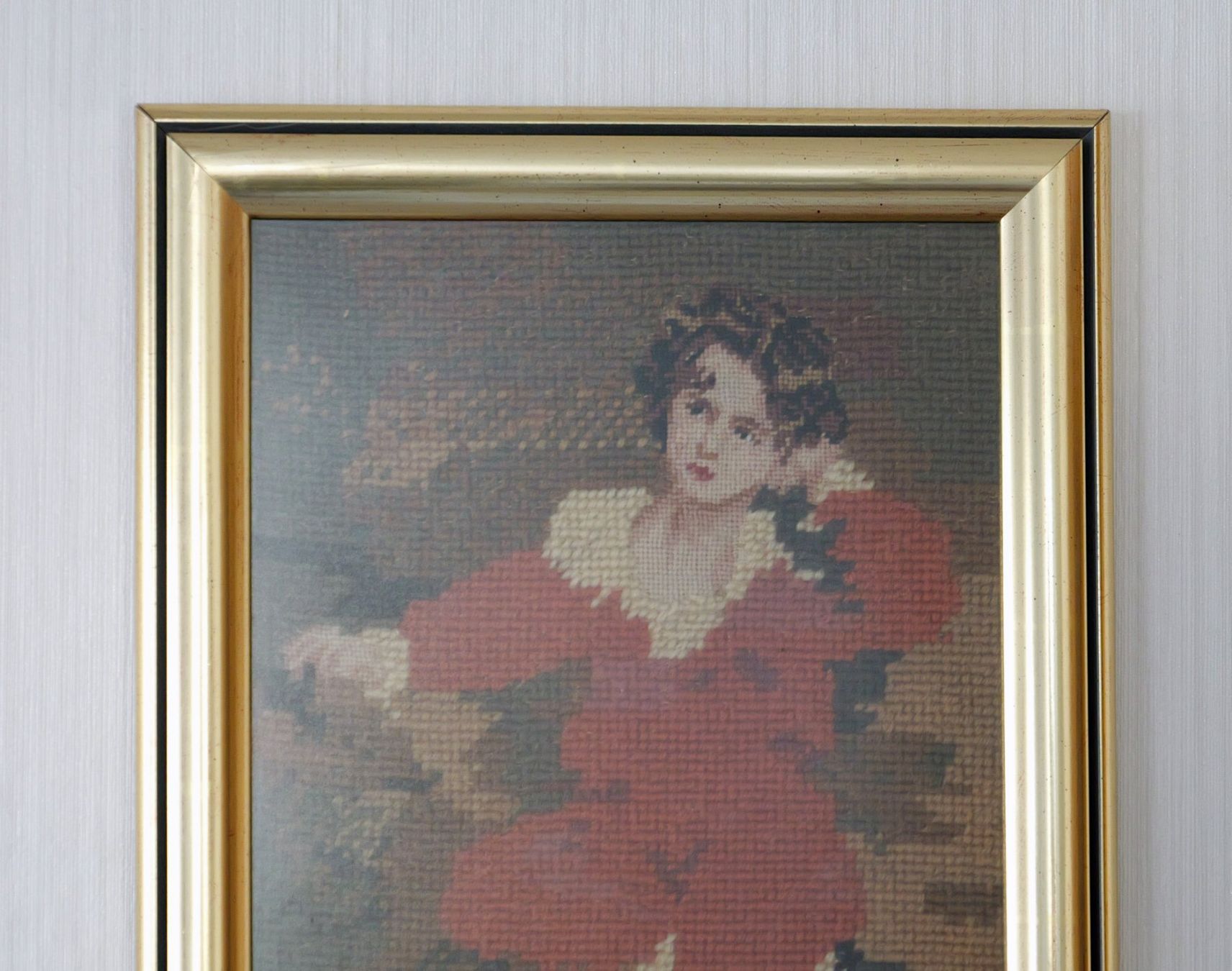 Foto & Immagini: Stickbild Mädchen mit Rahmen, Grösse 24x36cm – Usato da Ottoberg venduto da Diamola 2