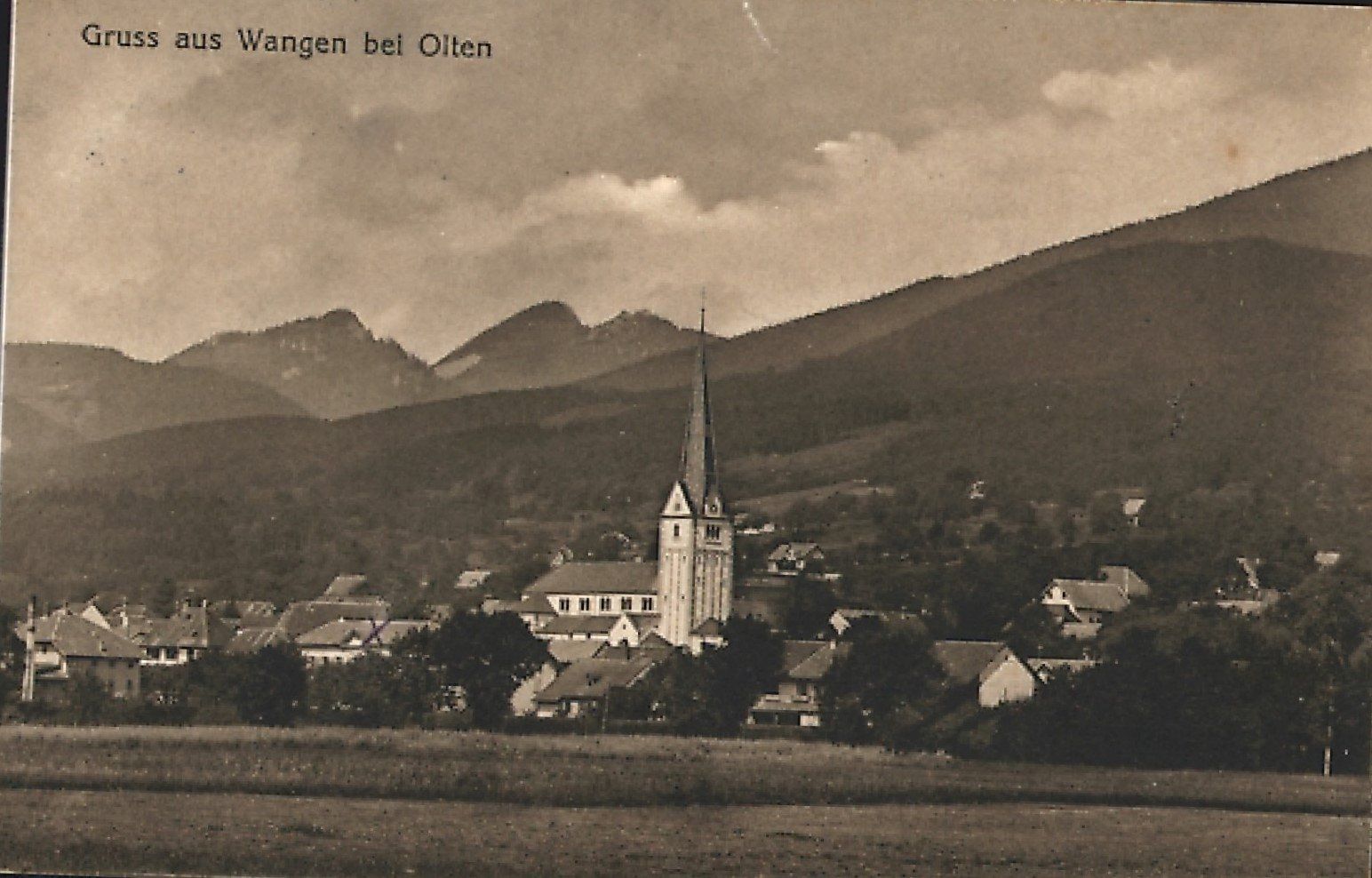 Cartoline postali: Wangen b Olten SO Ortsansicht  , 1915 – Usato da Solothurn venduto da Bepposol