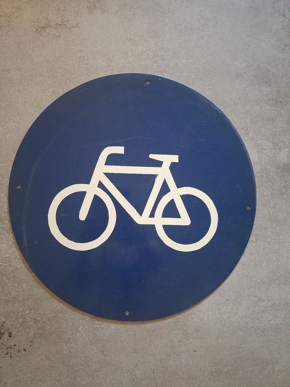 Schilder: Radweg Schild rund blau weiss – Gebraucht aus Ettingen von Platzhirsch63