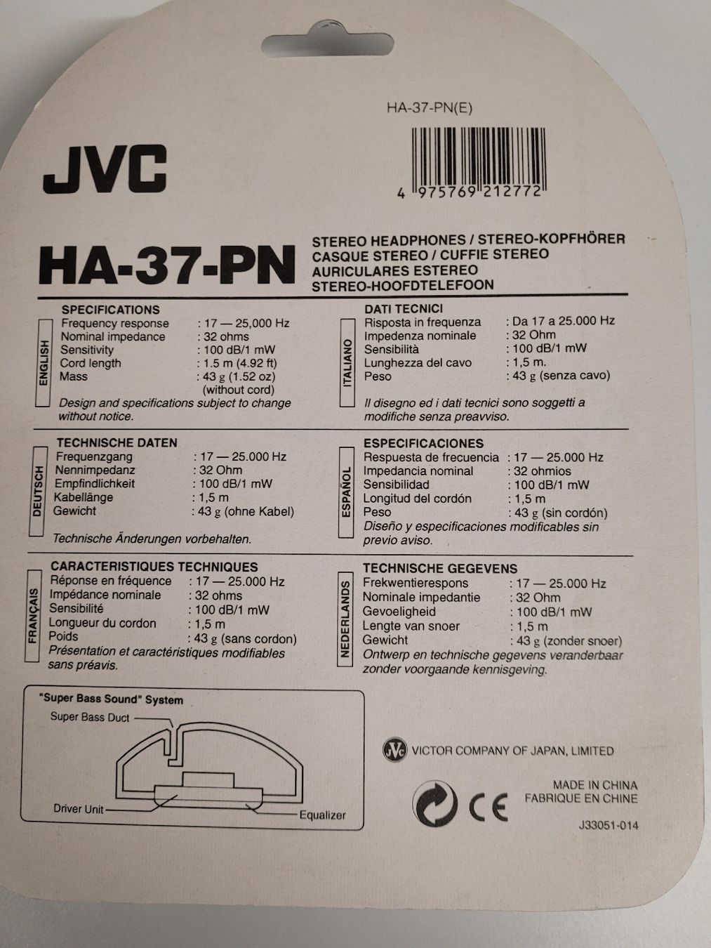 JVC Cuffie: Retro Kopfhörer JVC neu und ovp – Nuovo e nell'imballaggio originale da frutigen venduto da Plethora14 2