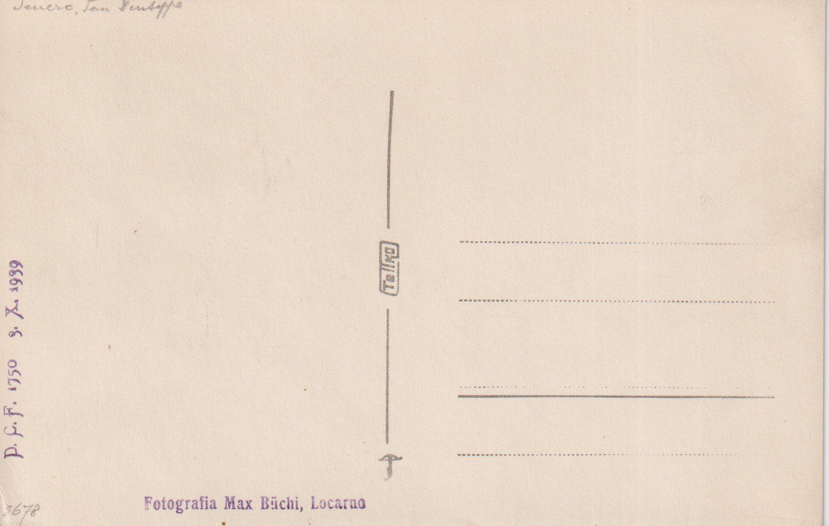 Ansichtskarten: AK Tenero - San Giuseppe, anni '40, rara. – Gebraucht aus Riva San Vitale von MAR-NAPO 1