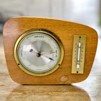 Station météo MOCO baromètre thermomètre en bois et laiton