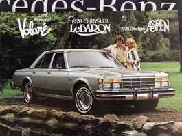 Chrysler, Dodge, Plymouth 1978 Prospekt - Rarität!