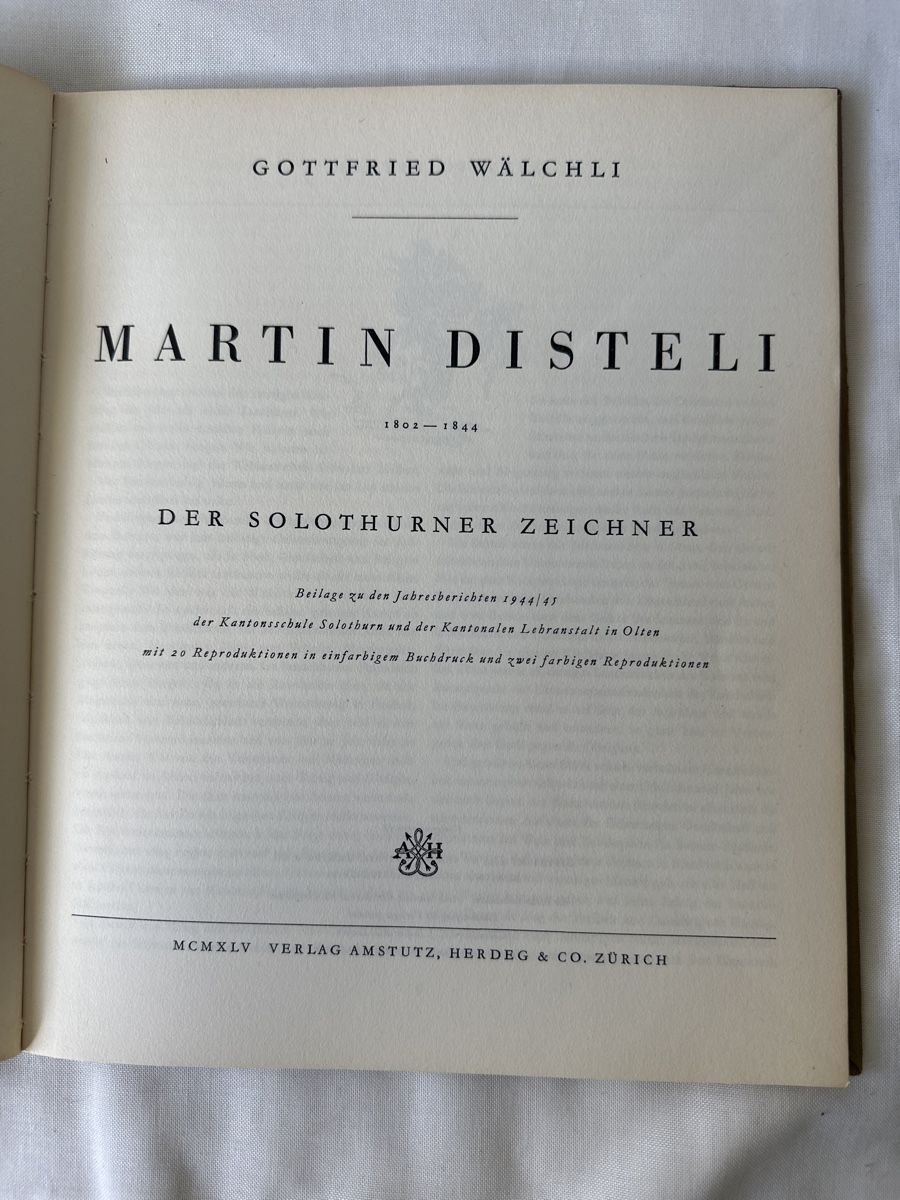 Libri: Martin Disteli: Der Solothurner Zeichner 1945 – Usato da Zürich venduto da Chaeffeler 1
