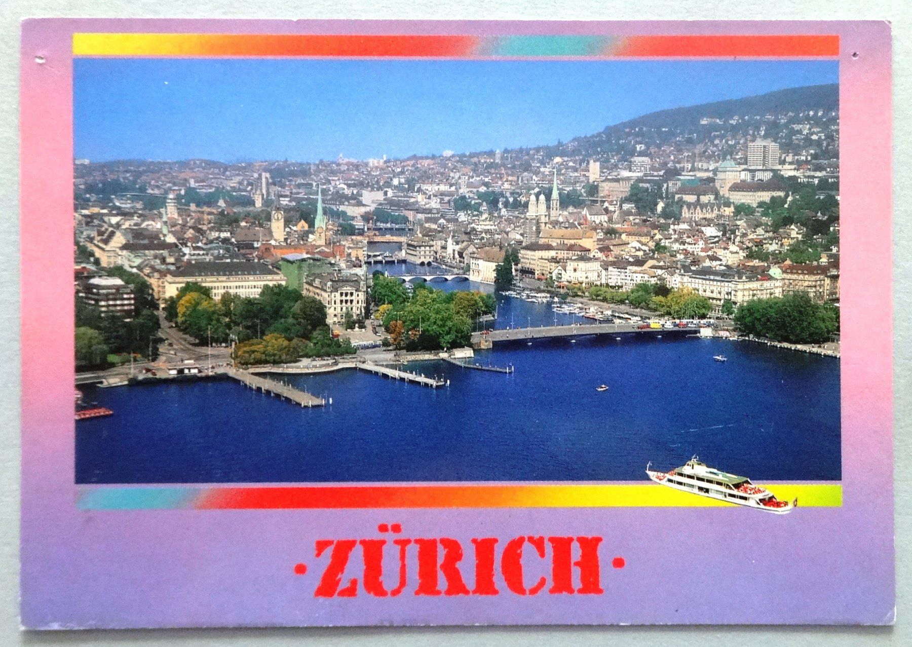 Ansichtskarten: Zürich, Flugaufnahme – Gebraucht aus Fétigny von Billy2miny