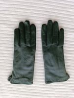 Damen Leder Handschuhe grün Gr 6 Neu