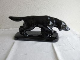 Laufen Keramik - schwarzer Jagdhund