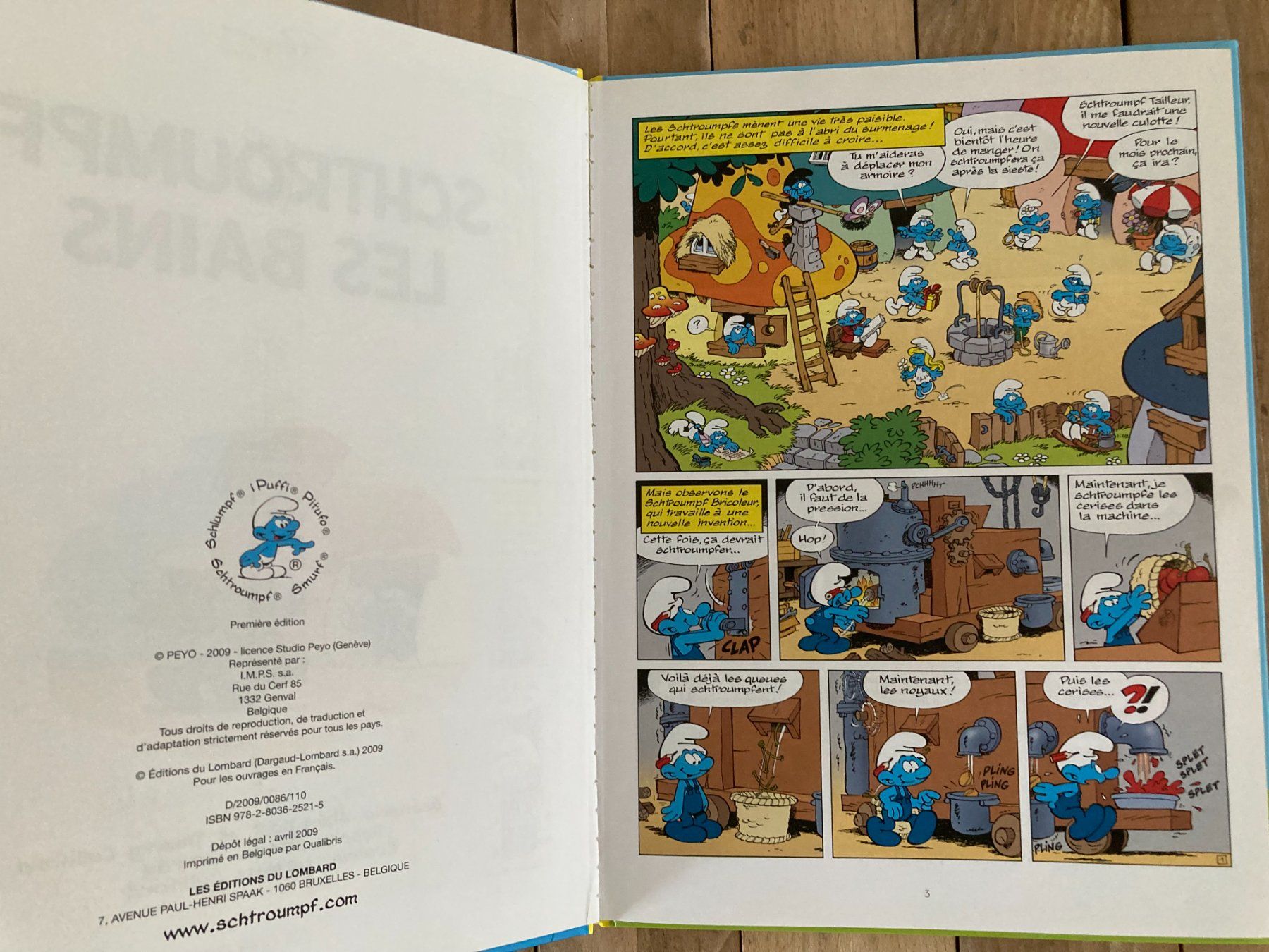 Fumetti: PEYO-Sctroumpf les bains-EO 2009 – Usato da vaumarcus venduto da Nicolasorel 2