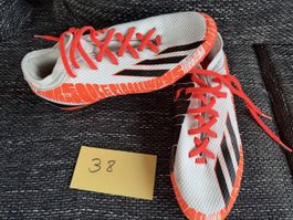 Adidas Fussballschuhe weiss orange Grösse 38 gebraucht