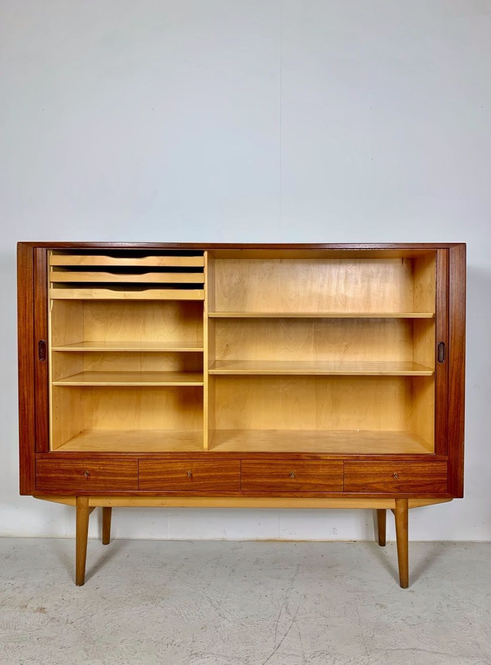 Credenze: Danish Teak Highboard by Arne Vodder 60s – Usato da Basel venduto da MidMod20C 1
