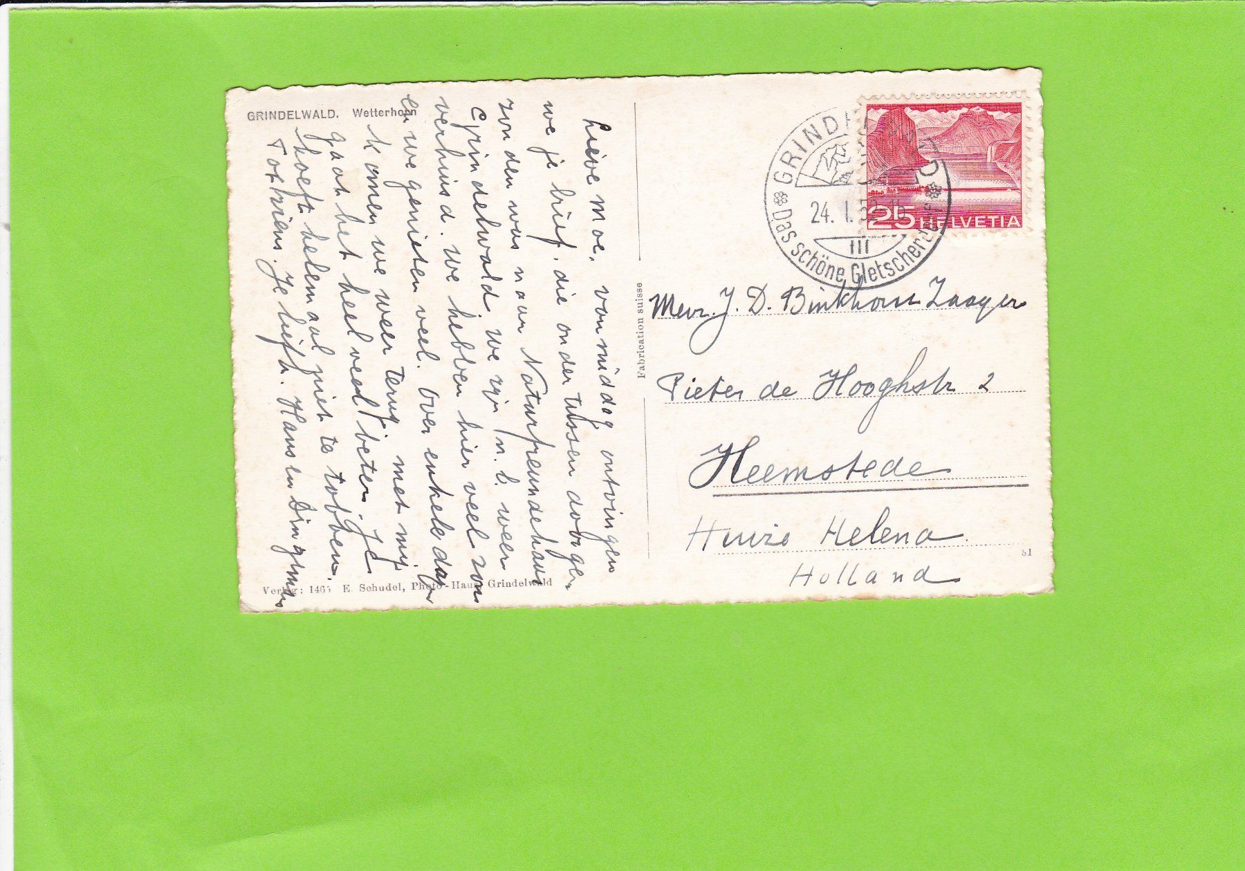 Cartoline postali: Grindelwald – Usato da St. Peterzell venduto da neckertal 1