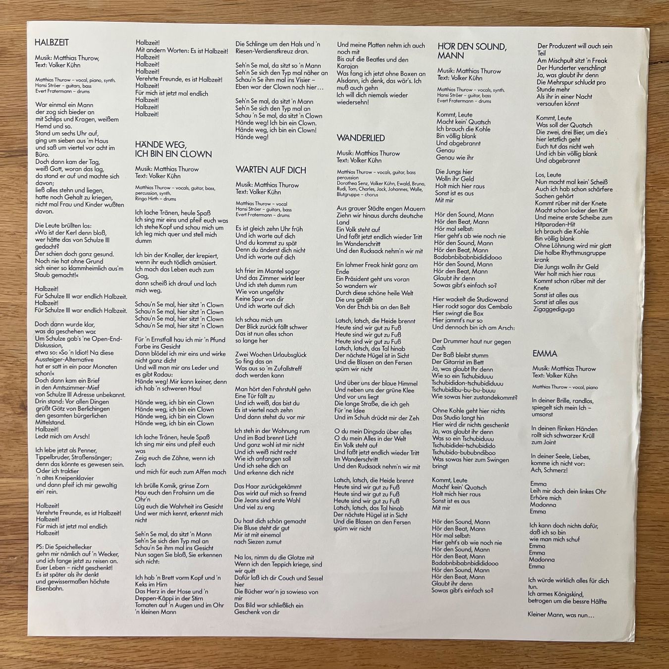 Dischi in vinile: Turo's Tutti - Halbzeit / 1. D-Press. 1980 – Usato da Gais venduto da soundcave57 2