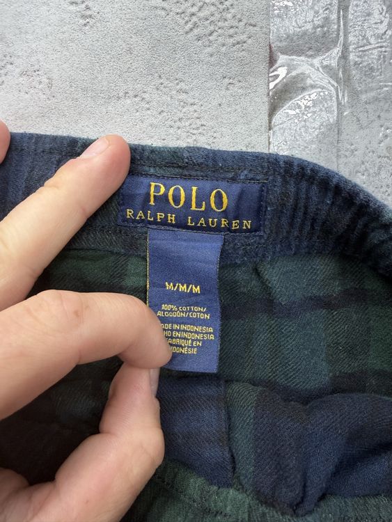 Pantalon de pyjama Ralph Lauren tartan vert bleu - M #133 (Neu (gemäss ...