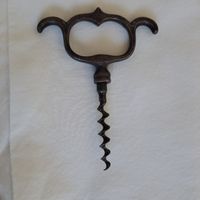 Antiker Korkenzieher Gusseisen Four-Finger-Pull Frankreich