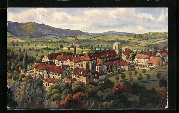 Cartoline postali: Mariastein bei Basel, Blick zum Kloster – Usato da Berlin venduto da bartko-reher