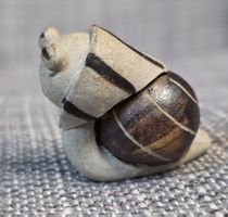 Keramik Schnecke, Deko Figur, Handarbeit, Vintage Stil