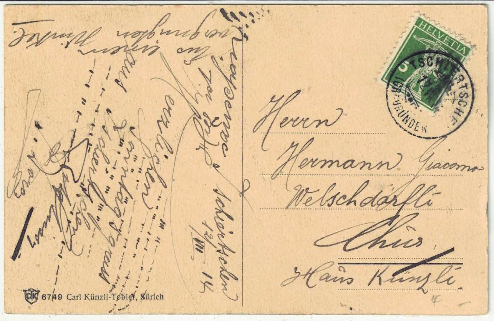 Cartes postales: Tschiertschen - Generalansicht – D'occasion à Ettingen par Kartenplanet 1