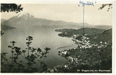 Cartoline postali: Weggis, von der Rigistrasse – Usato da Ottikon b.Kemptth. venduto da Neptun1974