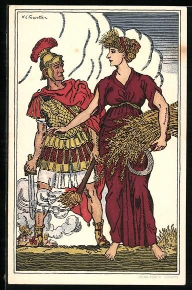 Cartes postales: Schweizer Bundesfeier 1916, Römischer S – D'occasion à Berlin par bartko-reher