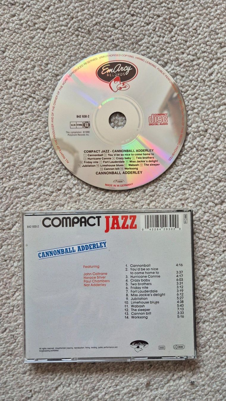 CD: CANNONBALL ADDERLEY - Compact Jazz – Usato da Therwil venduto da Rubo26 1