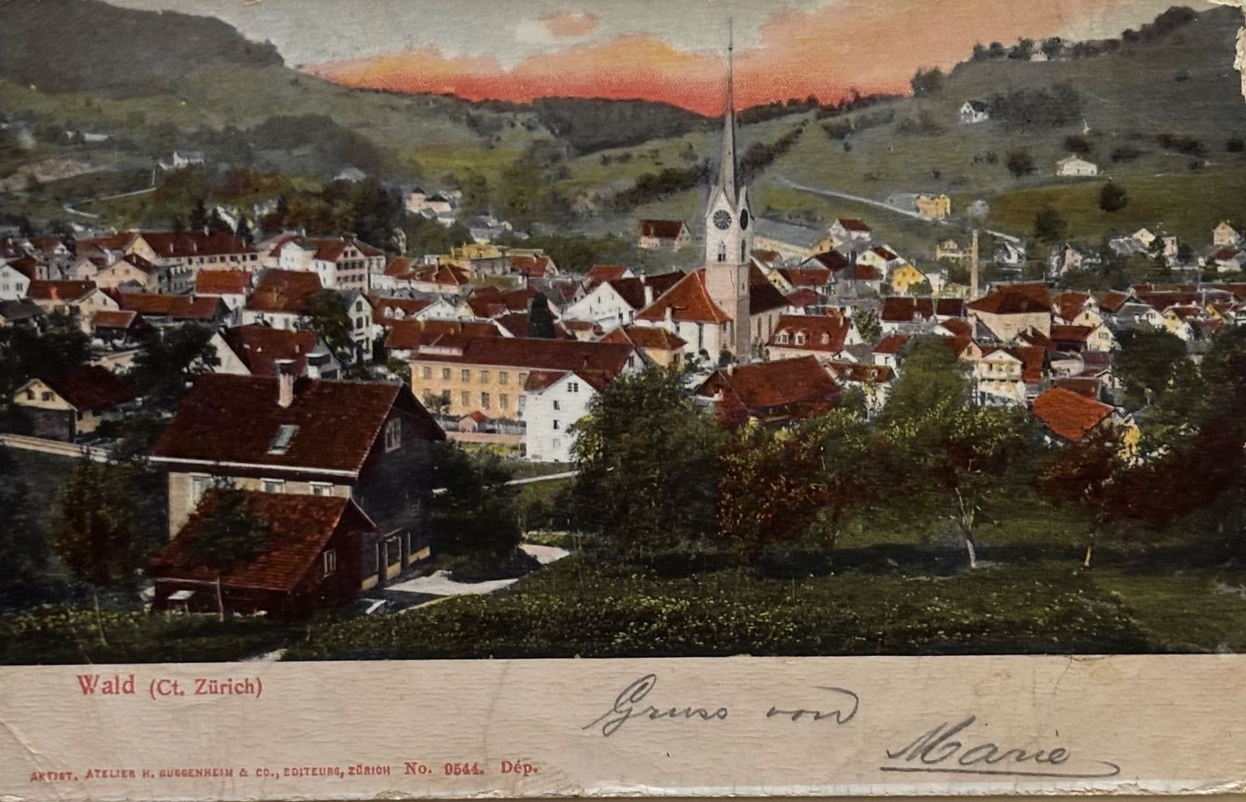 Cartoline postali: Wald ZH – Usato da Frauenfeld venduto da Merk52
