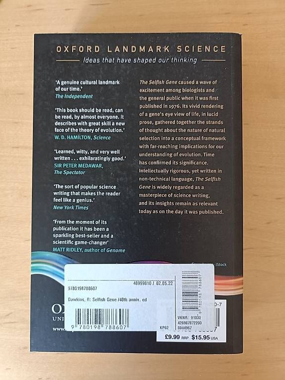 Bücher: The Selfish Gen – Neu und originalverpackt aus Sissach von jgt_6k76 1