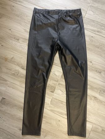 Leggings Zebra Kunstleder schwarz Gr. XL neu